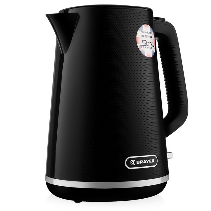 Чайник электрический BRAYER 1072BR, пластик, 1.7 л, 2200 Вт, чёрный Чайник электрический BRAYER 1072BR, пластик, 1.7 л, 2200 Вт, чёрный