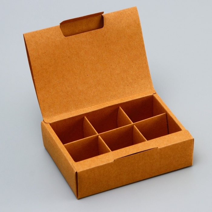 Коробка для 6 конфет, 13,7 х 9,85 х 3,85 см. Кондитерская упаковка Коробка для 6 конфет, 13,7 х 9,85 х 3,85 см. Кондитерская упаковка