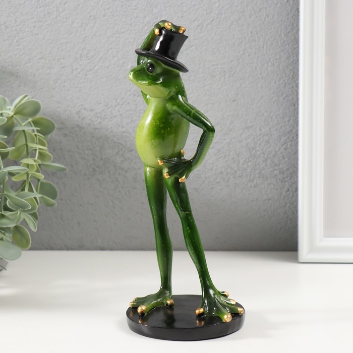 Сувенир полистоун Сувенир полистоун "Лягуха в шляпе-цилиндре" 20,5х8х8,5 см