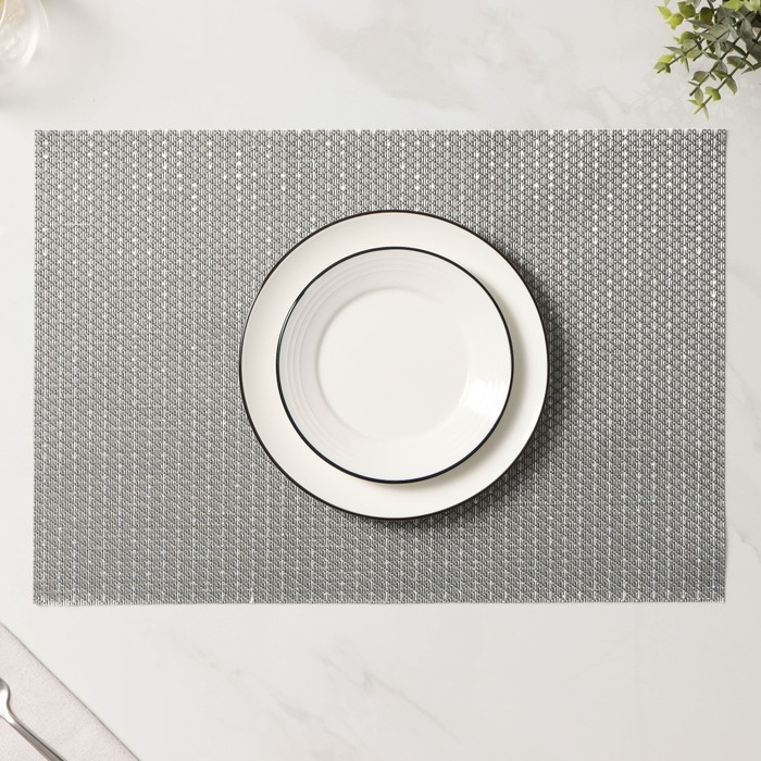 Салфетки сервировочные на стол Доляна Star, 4 шт, 45×30 см, цвет серый Салфетки сервировочные на стол Доляна Star, 4 шт, 45×30 см, цвет серый