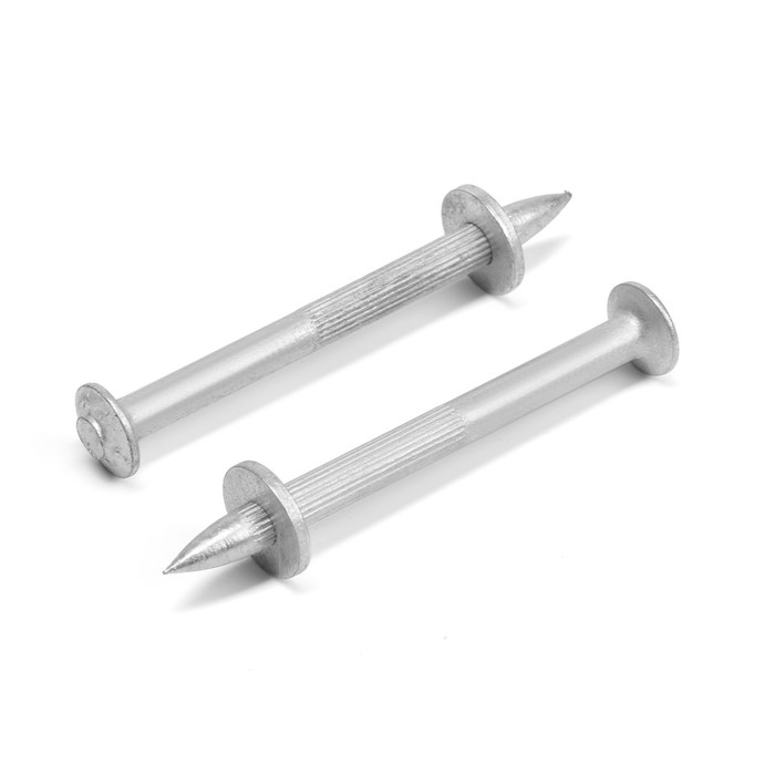 Дюбель-гвоздь  Дюбель-гвоздь "ТУНДРА", гвоздевой, для монтажного пистолета, оцинкованный, 4.5x60 мм, 0.5 кг