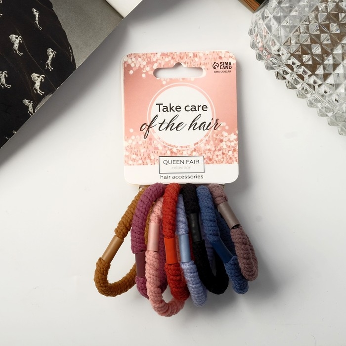 Резинка для волос Резинка для волос "Спорт экстра" (набор 8 шт) классика кручение тонкие, 4 см