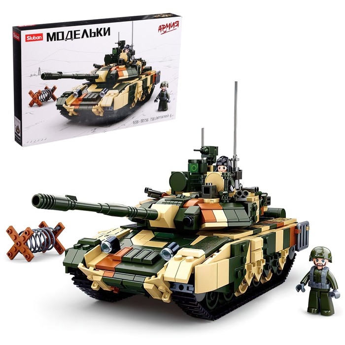 Конструктор «Модельки. Россиский танк», 758 деталей Конструктор «Модельки. Россиский танк», 758 деталей