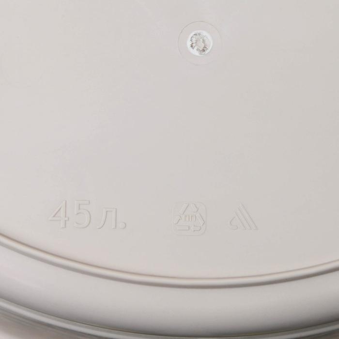 Корзина для белья угловая с крышкой, 45 л, 37×50×56 см, цвет слоновая кость Корзина для белья угловая с крышкой, 45 л, 37×50×56 см, цвет слоновая кость