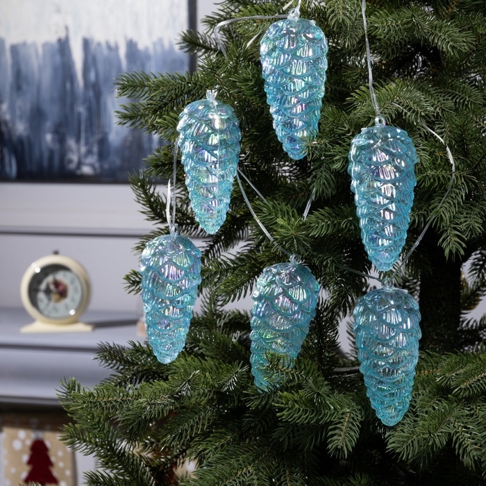 Гирлянда «Нить-грозди» 230 см, нить прозрачная, «Шишки», 30 LED, 4.5 В, батарейки ААх3 (нет в комплекте), свечение тёплое белое Гирлянда «Нить-грозди» 230 см, нить прозрачная, «Шишки», 30 LED, 4.5 В, батарейки ААх3 (нет в комплекте), свечение тёплое белое