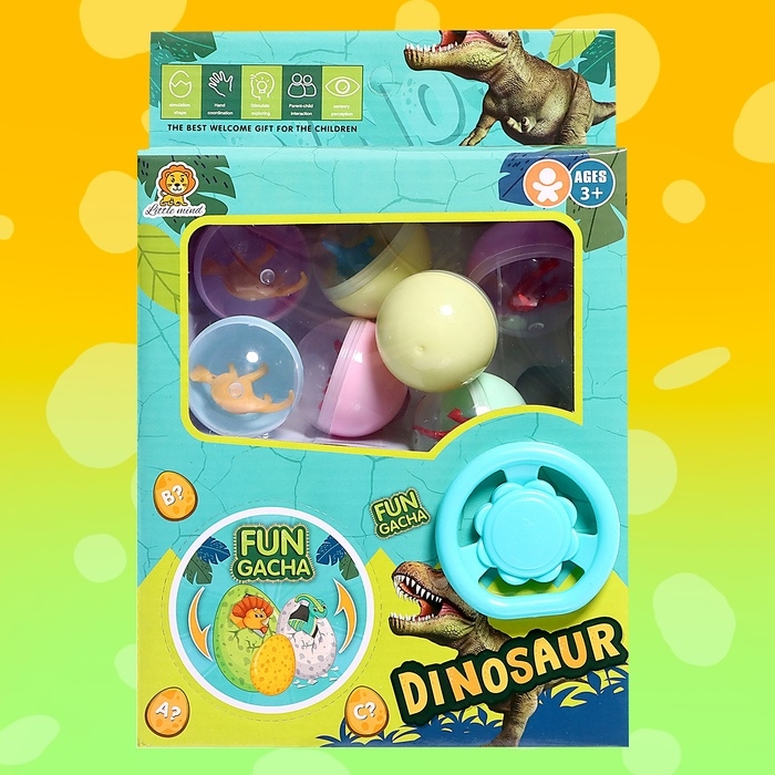 Детский игровой автомат «Динозаврики» с игрушками, в наборе 8 шаров-сюрпризов Детский игровой автомат «Динозаврики» с игрушками, в наборе 8 шаров-сюрпризов