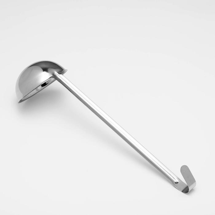 Половник, 250 мл, d=11 см, длина ручки 34 см, цельнотянутый Половник, 250 мл, d=11 см, длина ручки 34 см, цельнотянутый