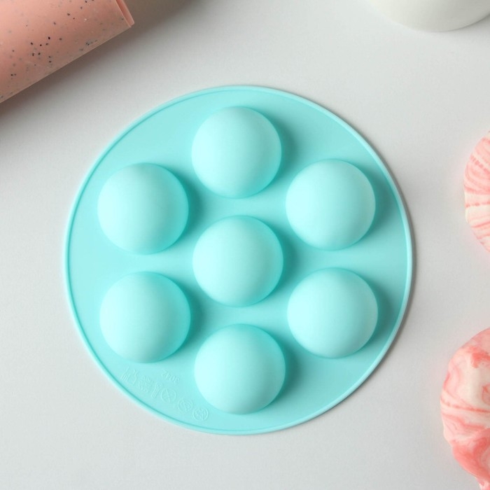 Форма для муссовых десертов и выпечки KONFINETTA «Спортивные мячи», d=15,5 см, цвет бирюзовый Форма для муссовых десертов и выпечки KONFINETTA «Спортивные мячи», d=15,5 см, цвет бирюзовый