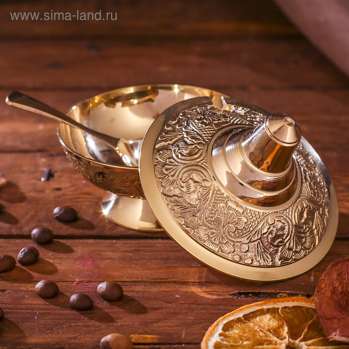 Сахарница латунь "Великолепие" 8х8х8,5 см