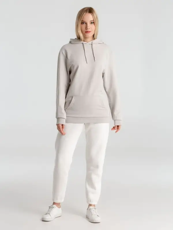 Толстовка с капюшоном унисекс Hoodie, дымчато-серая, размер XS