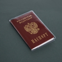 Набор для паспорта: обложка на паспорт; 10 чехлов на страницы паспорта, 2 чехла для карт, цвет прозрачный