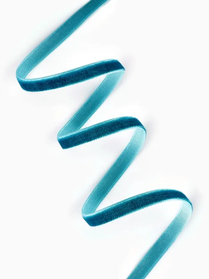 Лента бархатная, 6 мм, 18&plusmn;1 м, зелёная №34