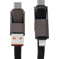 Кабель Type-C - USB, Type-C, 3 А, 10 см, чёрный