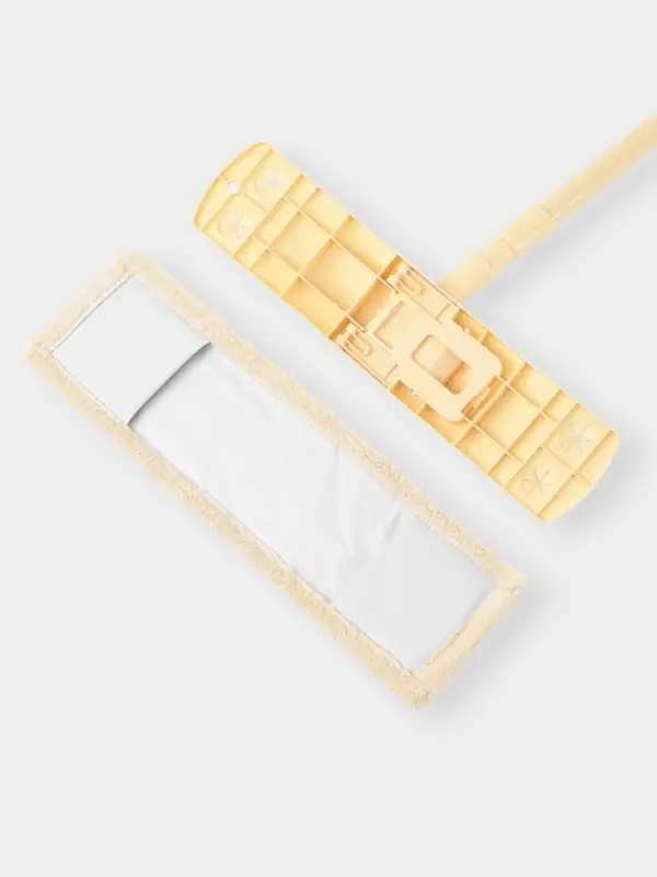 Швабра &laquo;Пастель&raquo;, плоская, окрашенный телескопический черенок, микрофибра, 43&times;14&times;124 см