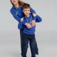 Толстовка с капюшоном детская Kirenga Kids, ярко-синяя, 6 лет
