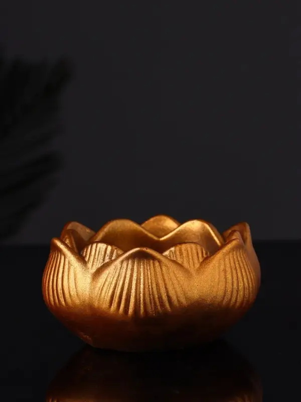 Набор "Кролик фен-шуй с подсвечником", 12х20 см, бронза