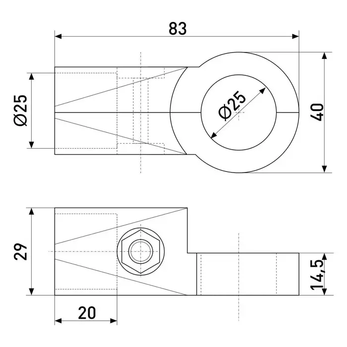 Соединитель угловой для 3-х труб &laquo;Система Джокер&raquo;, R=43, хромированный
