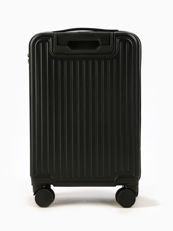 Чемодан 20 Чемодан 20", PС, 34*22*56, отд на молнии, код замок, 4 колеса, черный