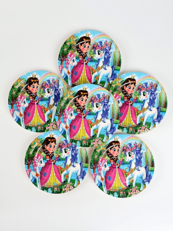 Набор бумажной посуды Набор бумажной посуды "Принцесса", набор 12 шт.,