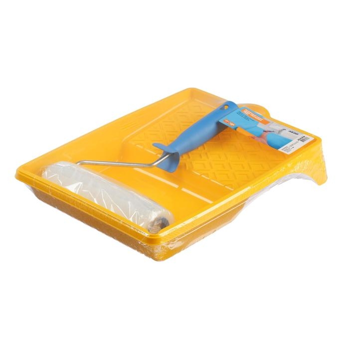 Набор малярный  Набор малярный "АКОР" для потолка, валик 180 мм, поролон, ванночка 330х260 мм