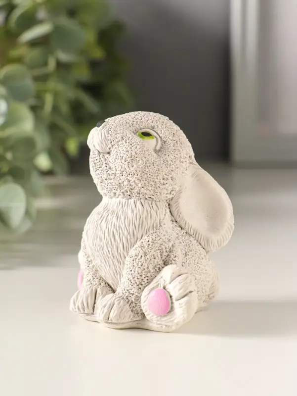 Статуэтка "Кролик сидит" 7х5х6,5см, серый