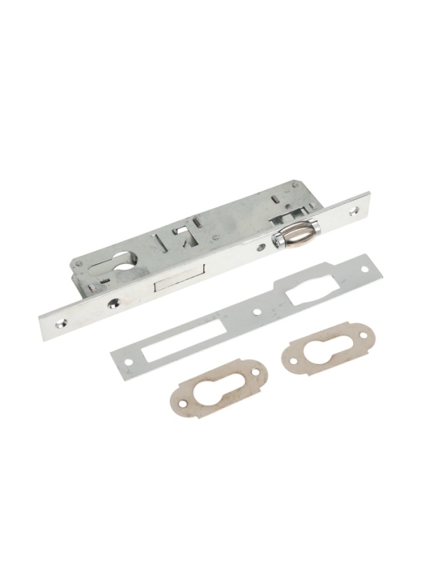 Замок врезной LOCKLAND, узкопрофильный, без ручек, Backset 25 мм, под ц/м, роликовая защелка