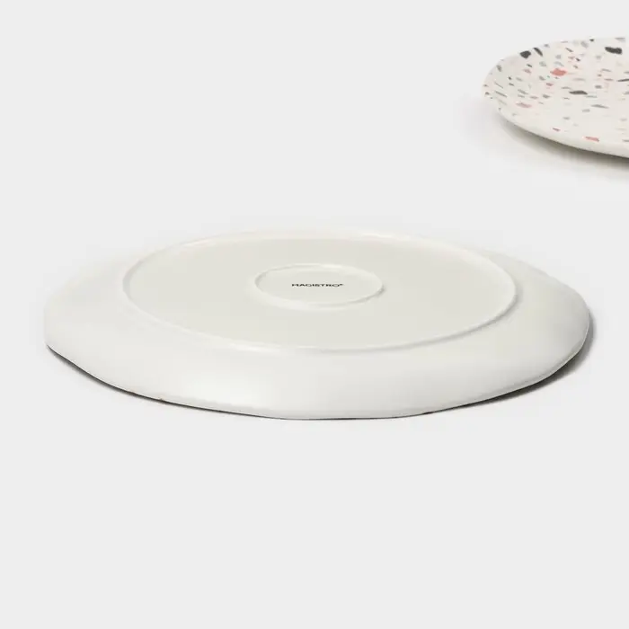 Тарелки Magistro Terazzo, d=27 см, набор 2 шт., фарфор, белые