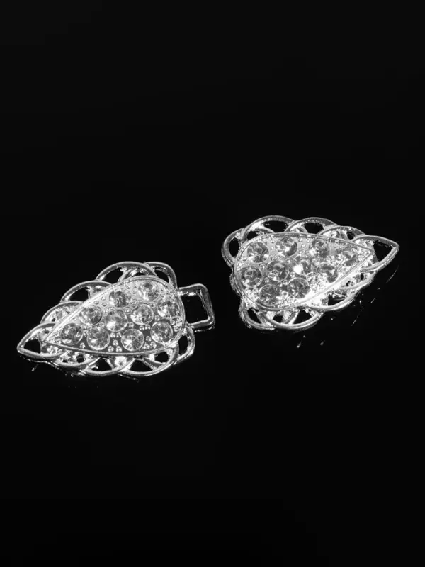 Декоративная застёжка, металлическая, 6&times;2 см, цвет серебряный