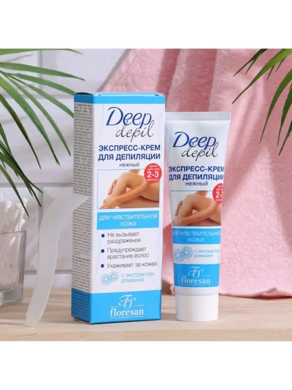 Экспресс-крем для депиляции Floresan Deep Depil нежный, для чувствительной кожи, 100 мл