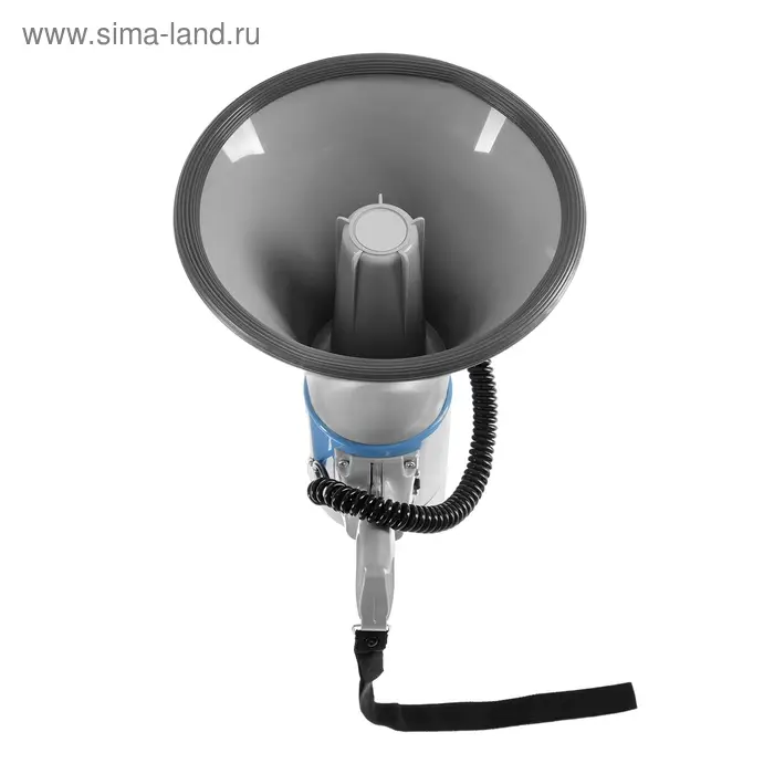 Мегафон ручной Luazon Rad-50, 50 Вт, дальность до 1000 м, сирена, серо-синий
