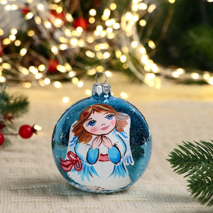 Ёлочный шар d-8 см Ёлочный шар d-8 см "Херувим"