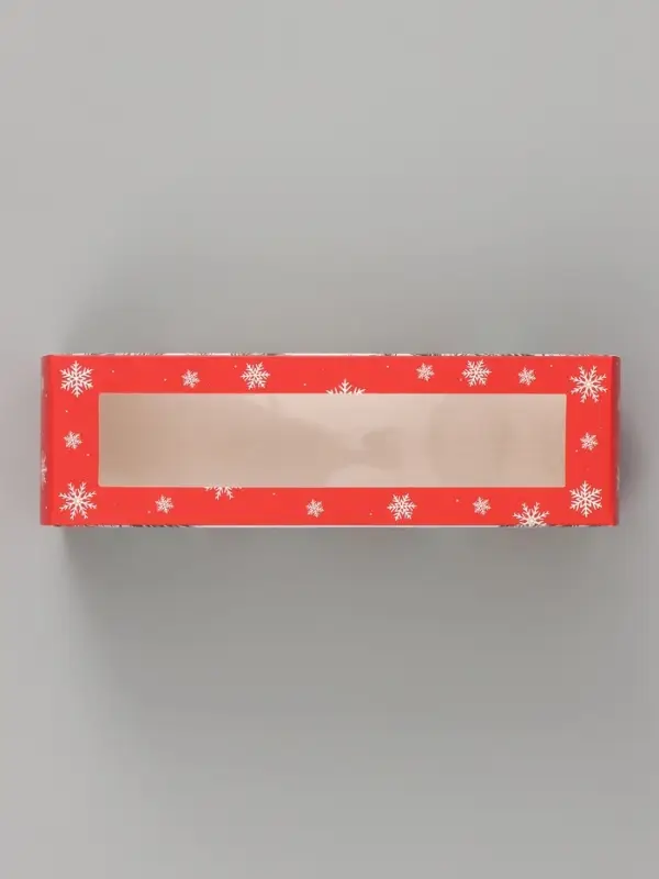 Коробочка для макарун новогодняя &laquo;С Новым годом!&raquo;, 18&times;5.5&times;5.5 см