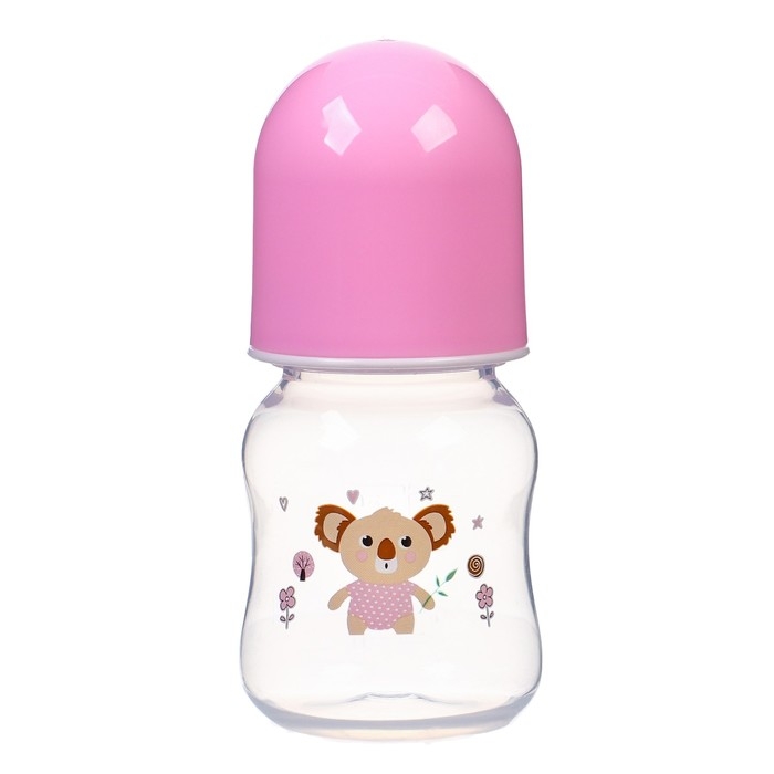 Бутылочка для кормления, классическое горло, 60 мл., от 3 мес., цвет розовый Бутылочка для кормления, классическое горло, 60 мл., от 3 мес., цвет розовый