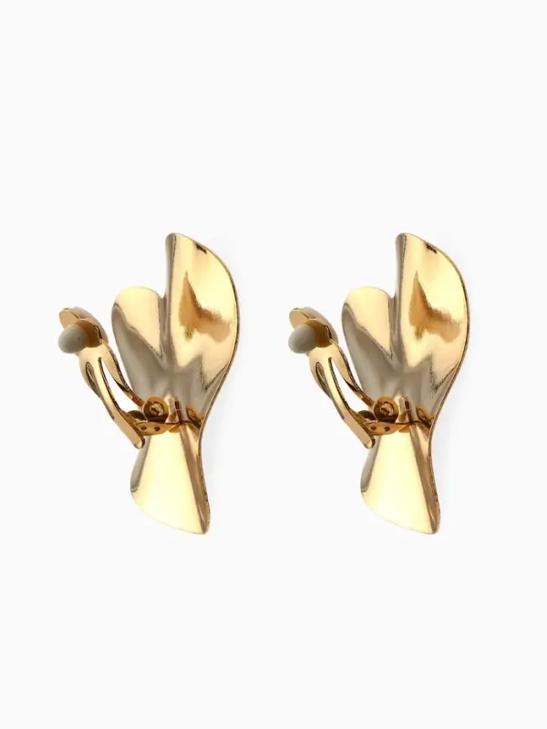 Серьги клипсы для ушей QF &laquo;Тренд. Сердечко&raquo;, металл, цвет золото