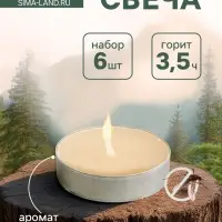Набор свечей ароматических чайных, антимоскитные, 12 г, 6 шт.
