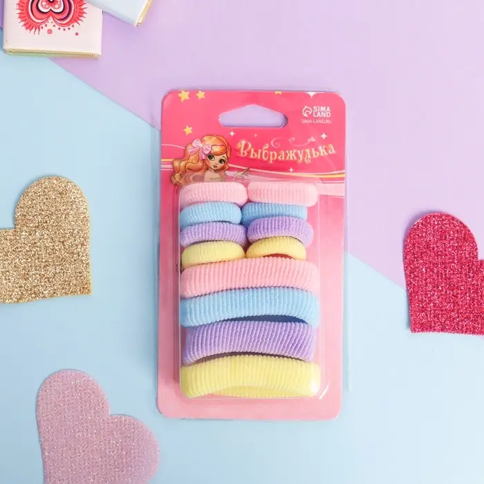 Резинка для волос «Махрушка ассорти», набор 12 шт., нежность, МИКС Резинка для волос «Махрушка ассорти», набор 12 шт., нежность, МИКС