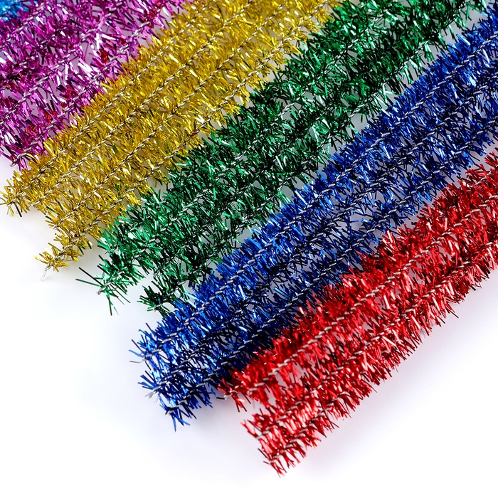 Проволока с ворсом для поделок и декорирования, набор 30 шт., цвета МИКС с блеском Проволока с ворсом для поделок и декорирования, набор 30 шт., цвета МИКС с блеском