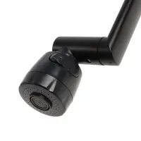 Смеситель для кухни ZEIN Z3705, регулируемый излив высотой 25 см, аэратор 2 режима, черный