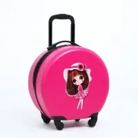 Чемодан детский 33 л (S), отдел на молнии, фуксия