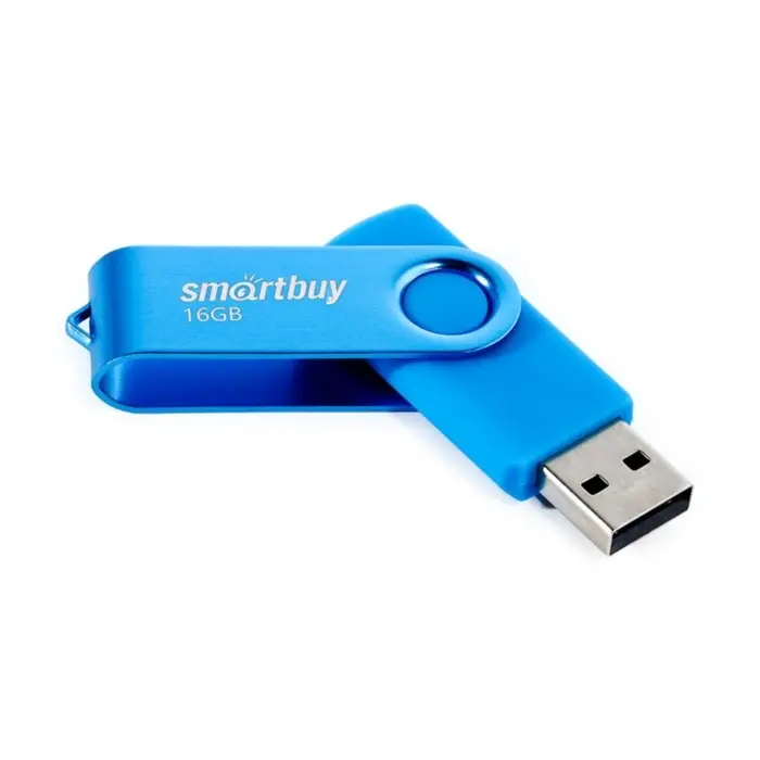 Флешка Smartbuy Twist, 16 Гб, USB 2.0, чт до 25 Мб/с, зап до 15 Мб/с, синяя Флешка Smartbuy Twist, 16 Гб, USB 2.0, чт до 25 Мб/с, зап до 15 Мб/с, синяя