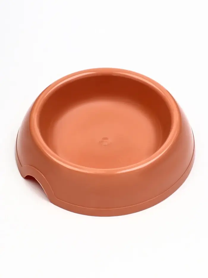 Миска для кошек и собак, 200 мл, 14.5&times;3 см, пластик, кирпичная