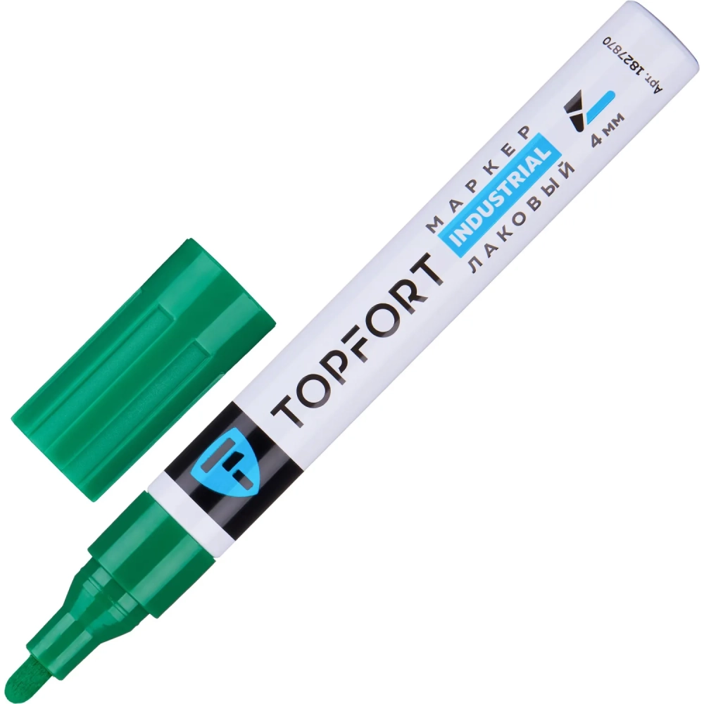 Маркер лаковый Topfort Industrial 4 мм зеленый
