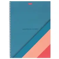 Тетрадь с тв/обл 120л А4 кл Hatber "Color Line", на гребне, многоцв, перфорац, S-touch