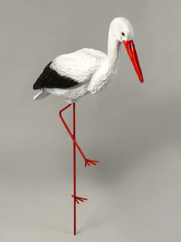 Садовая фигура из полистоуна &laquo;Аист&raquo;, 81&times;65&times;20 см