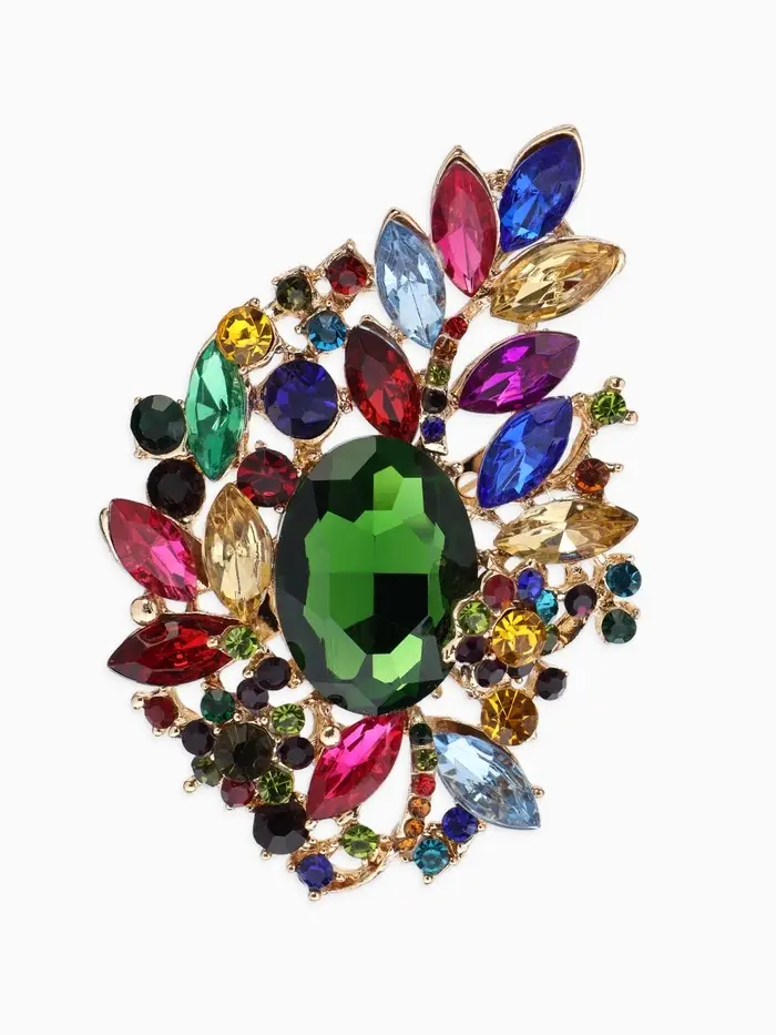 Брошь "Императрица" орден, цветная в золоте