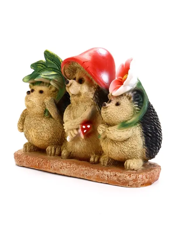 Садовая фигура 24 х 17,5 х 10,5 см "Три Ежа"