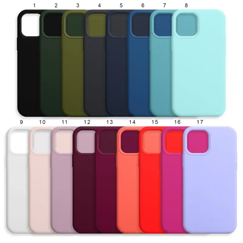 Чехол iPh 12 Pro Max Silicon Сase (без логотипа/закрытый низ)