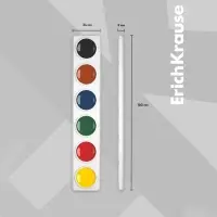 Акварель ErichKrause, 6 цветов, без кисти, картон, европодвес (облегчённая упаковка)