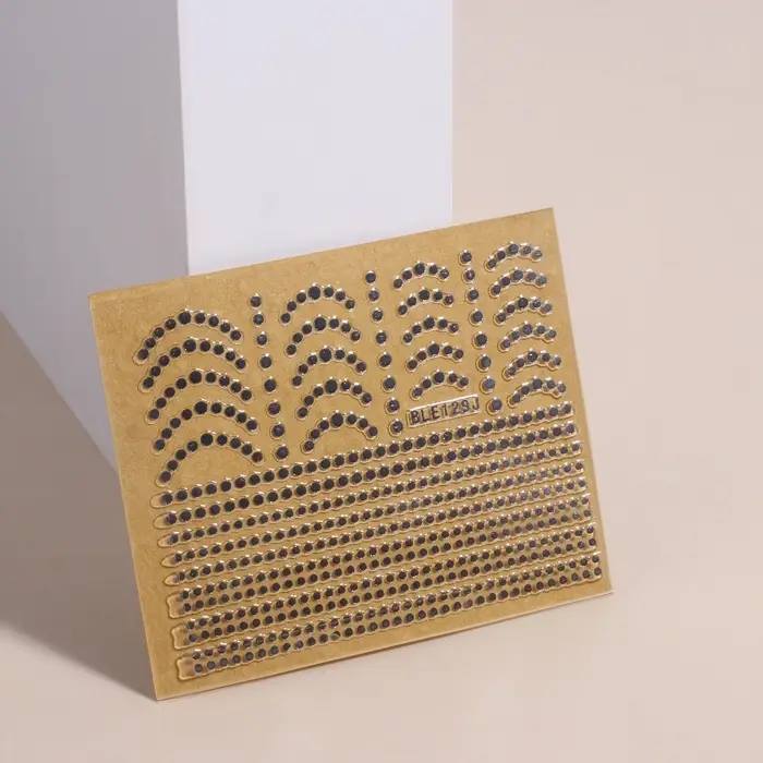 Наклейки для ногтей «Бусинка», металлизированные, цвет серебристый