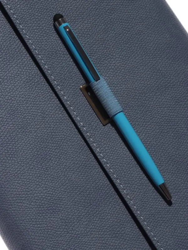 Органайзер на кольцах, А5, с клапаном, 80л, линия, к/зам, с ручкой, Серо-синий Органайзер на кольцах, А5, с клапаном, 80л, линия, к/зам, с ручкой, Серо-синий